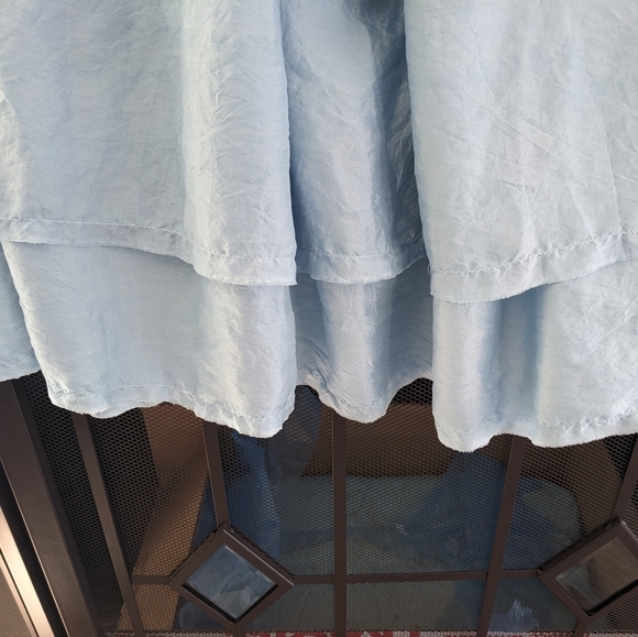 Metta Melbourne - Amy Long Double Layer Skirt - Silk in Ice Blue. NWOT - Picture 7 of 11